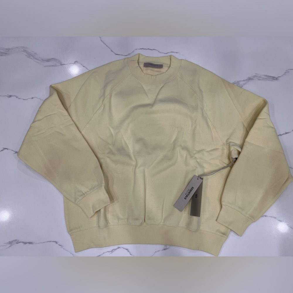 Essentials Fear of God Men’s Small Canary Yellow Crewneck Sweatshirt New NWT S